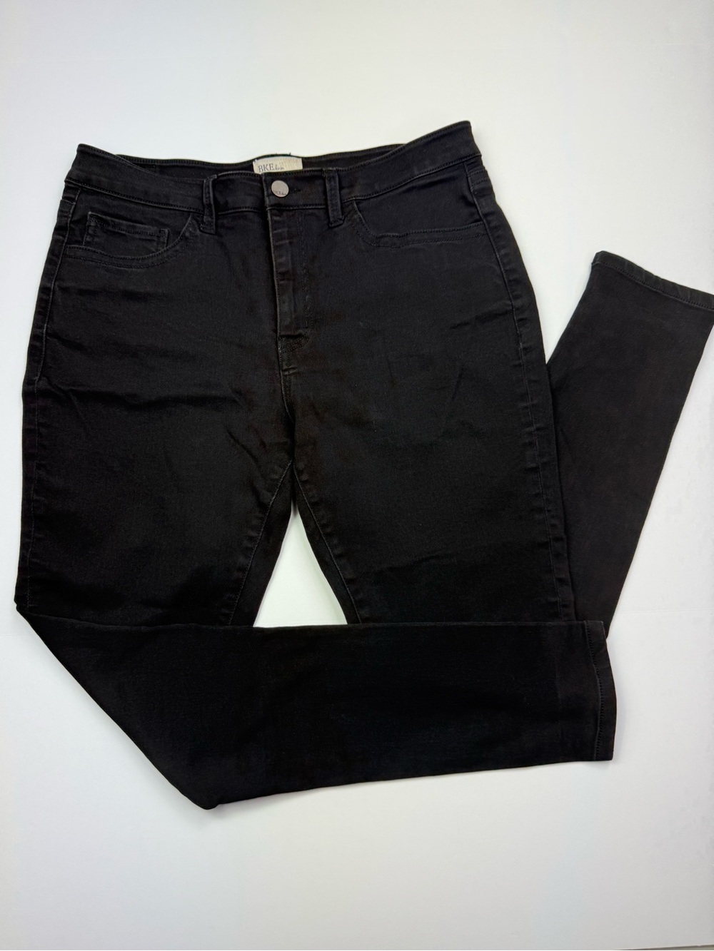 BKE Gabby Skinny Jeans 32R Black Denim Buckle